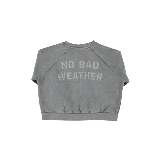 Piupiuchick sweatshirt | grey w/ sun & cloud print