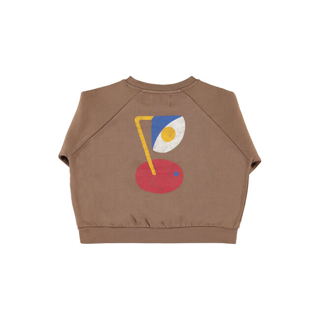 Piupiuchick sweatshirt | brown w/ "captain" print