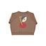 Piupiuchick sweatshirt | brown w/ "captain" print