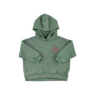 Piupiuchick hoodie | green w/ apple print