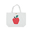 Piupiuchick xl bag | light grey w/ apple print