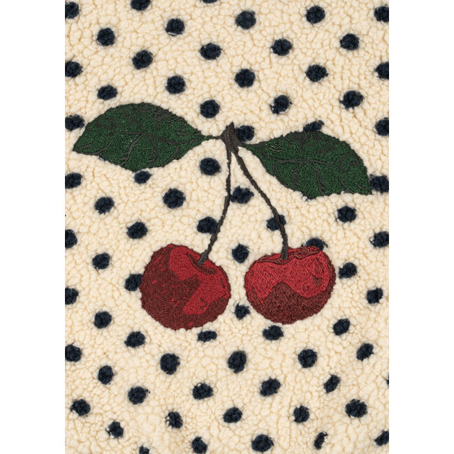 Konges Slojd JODY EMBROIDERY TEDDY JACKET GRS dots