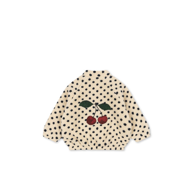 Konges Slojd JODY EMBROIDERY TEDDY JACKET GRS dots
