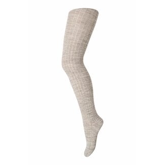 MP Denmark Wool rib tights - Light brown melange