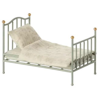 Maileg Vintage single bed, Mouse Mint