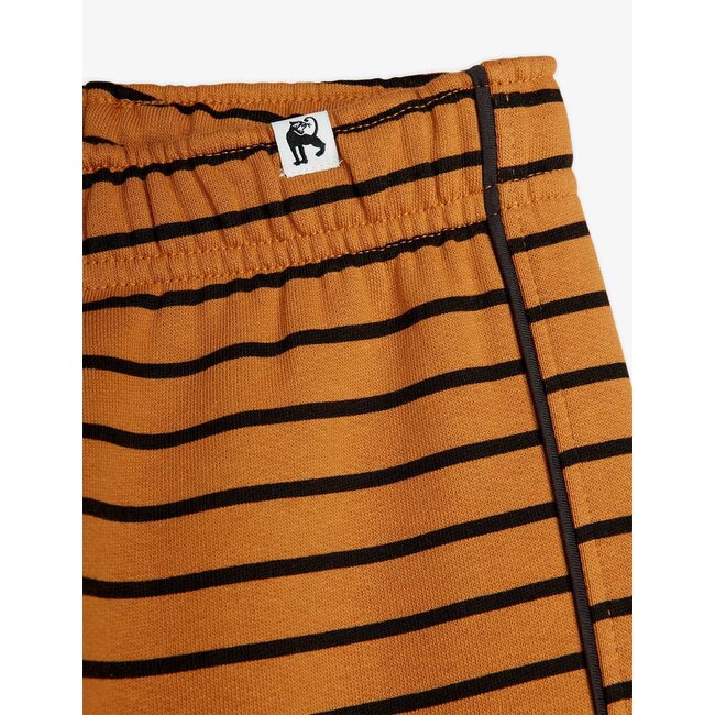 Mini Rodini Striped aop sweatpants brown