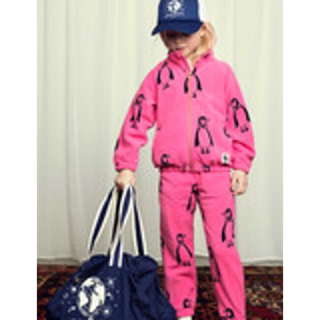 Mini Rodini Penguin aop fleece jacket
