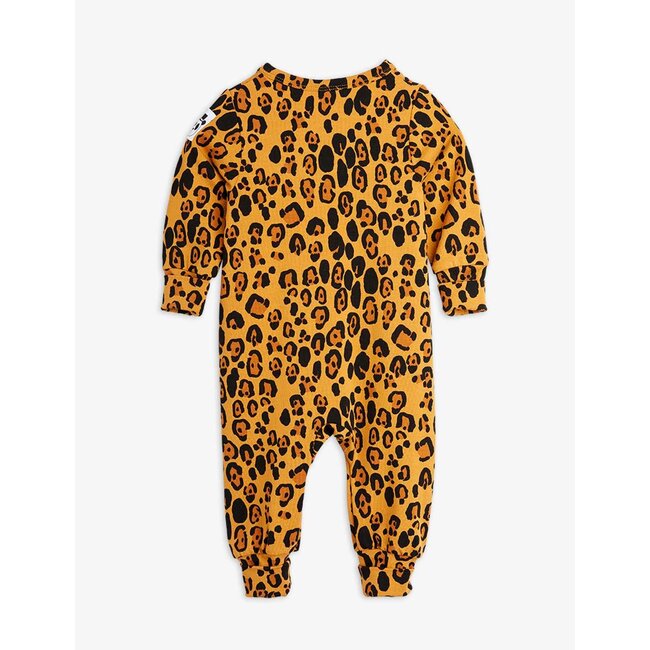 Mini Rodini BASIC LEOPARD BUTTON JUMPSUIT TENCEL