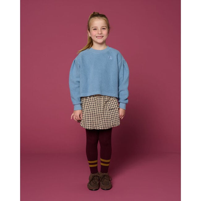 Cargo Ballon Skirt | Check Beige/Blue