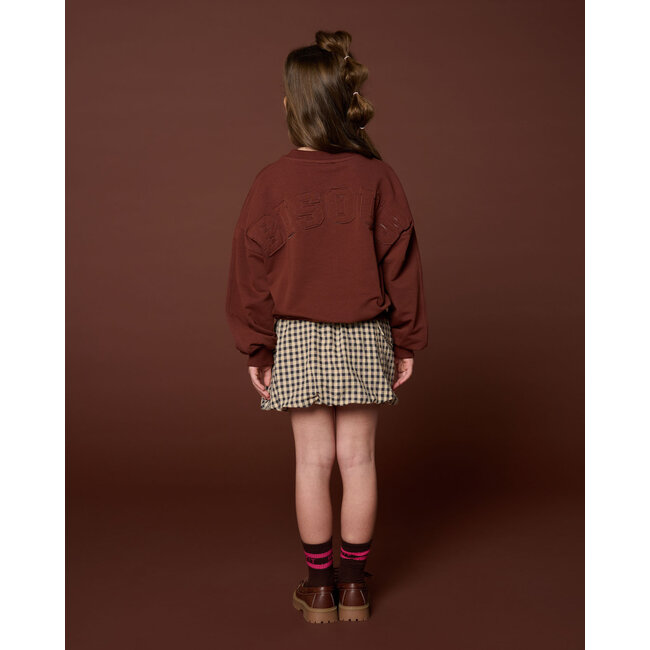 Cargo Ballon Skirt | Check Beige/Blue