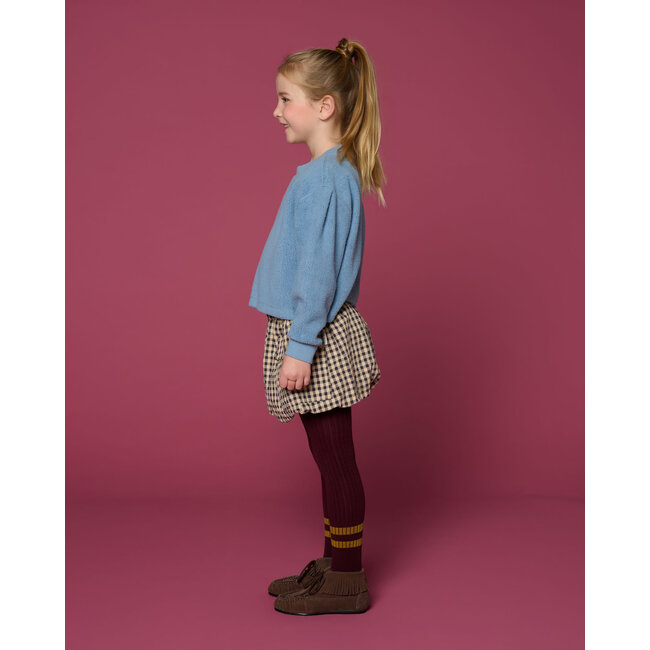 Cargo Ballon Skirt | Check Beige/Blue