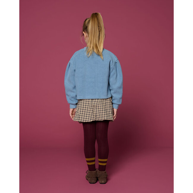 Cargo Ballon Skirt | Check Beige/Blue