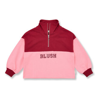 Zipper Sweater Blush | Color Block