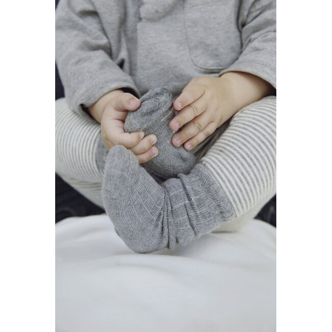 Gray Label Baby Leggings GOTS Stone Gray Cream