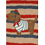 Konges Slojd JODY EMBROIDERY TEDDY JACKET GRS TANGERINE STRIPE