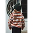 Konges Slojd JODY EMBROIDERY TEDDY JACKET GRS TANGERINE STRIPE