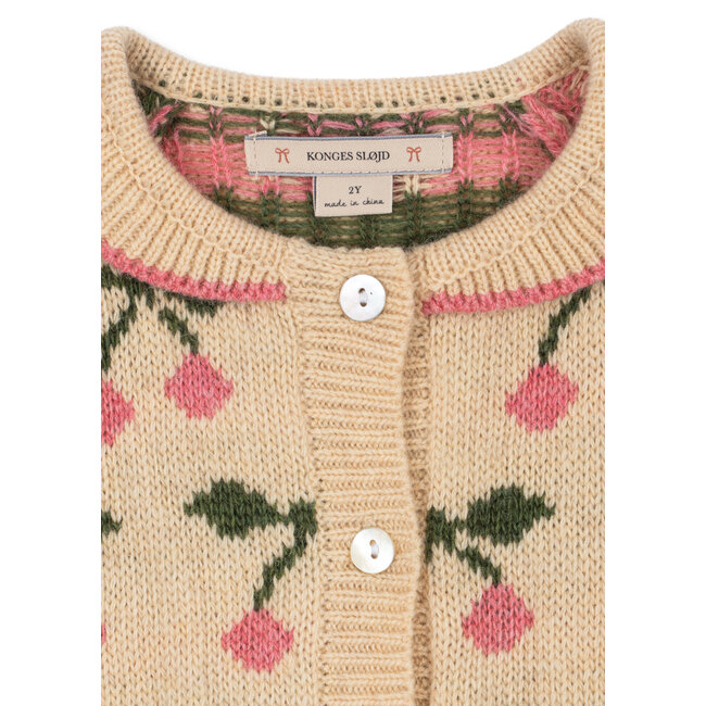 Konges Slojd BELOU COLLAR CARDIGAN CHERRY