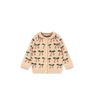 Konges Slojd BELOU COLLAR CARDIGAN CHERRY