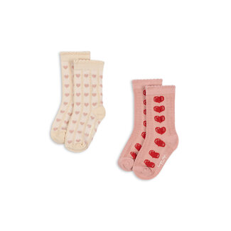 Konges Slojd 2 PACK HEART JAQUARD SOCKS HEART MIX
