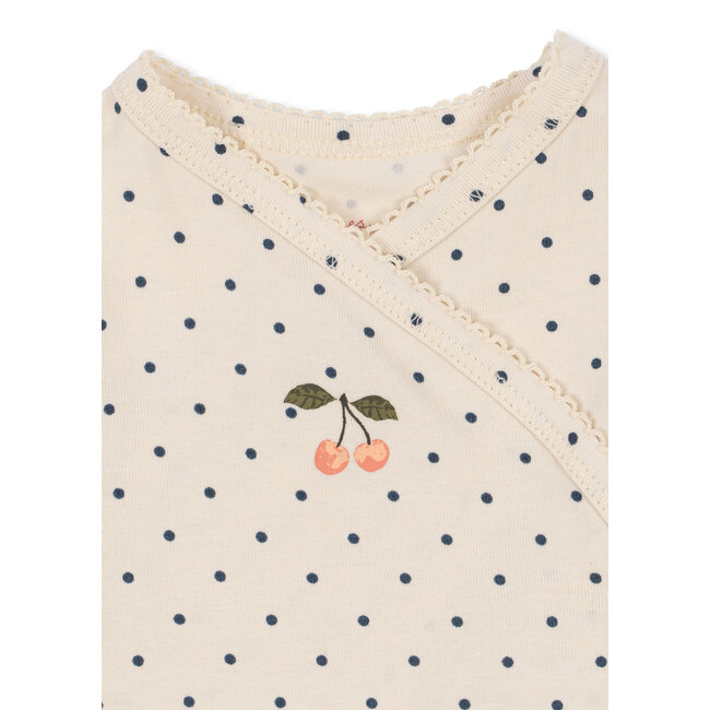 Konges Slojd BASIC NEWBORN ONESIE GOTS BLUE DOT