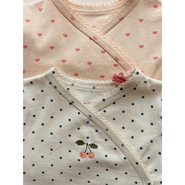 Konges Slojd BASIC NEWBORN ONESIE GOTS BLUE DOT