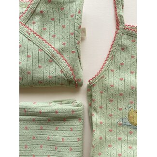 Konges Slojd MINNIE NEWBORN ONESIE GOTS COEUR LINT