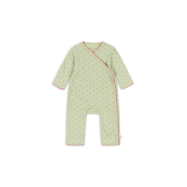 Konges Slojd MINNIE NEWBORN ONESIE GOTS COEUR LINT