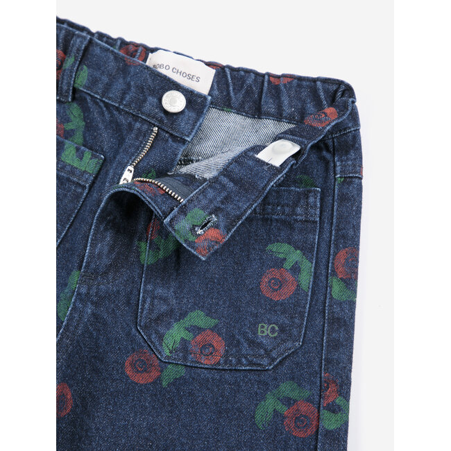 Bobo Choses Stamp Bloom all over denim pants
