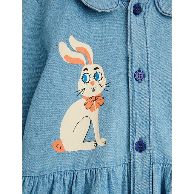 Mini Rodini LW denim rabbit sp woven dress