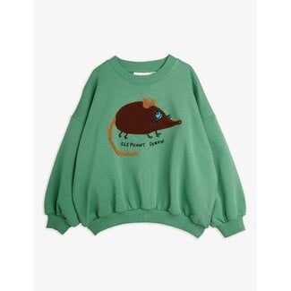 Mini Rodini Elephant shrew chenille sweatshirt Green