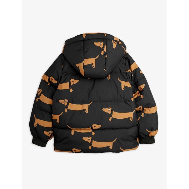Mini Rodini Dog aop hooded puffer