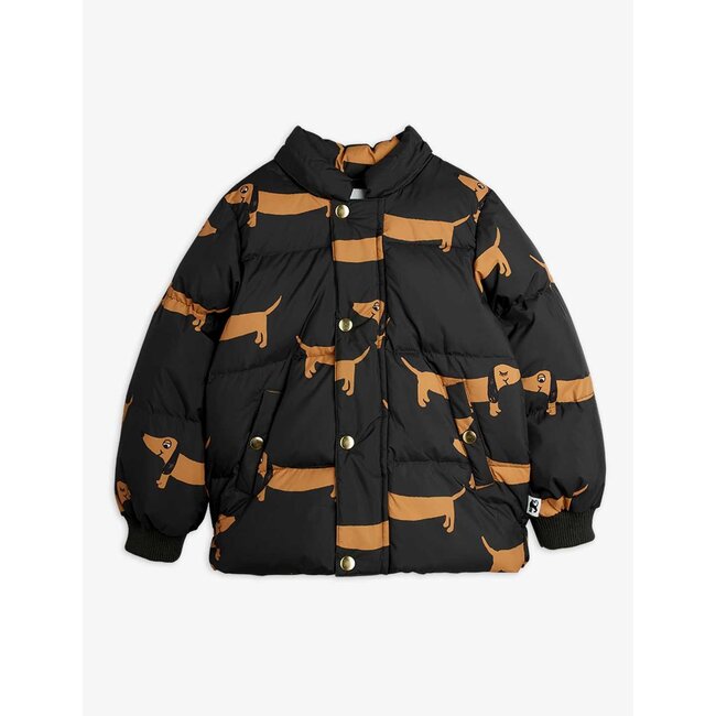 Mini Rodini Dog aop hooded puffer