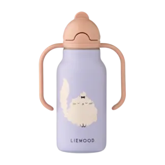 Liewood Kimmie Water Bottle 250 ml Cat / Warm lilac
