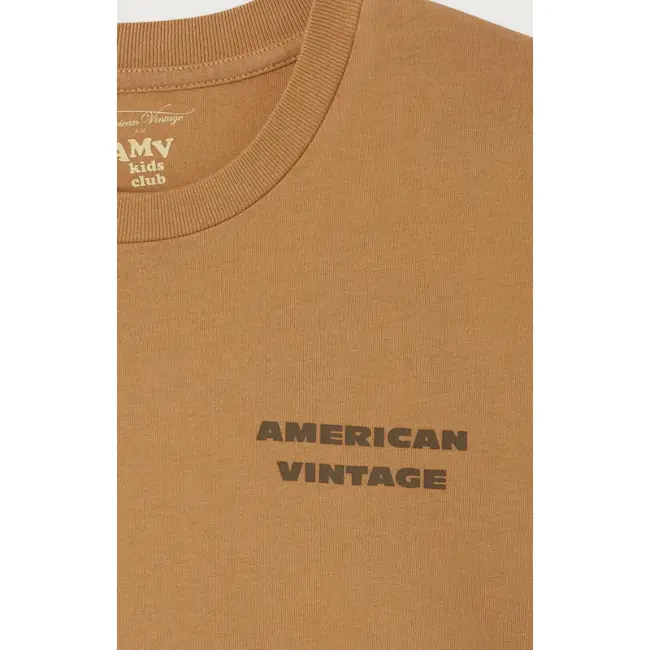 American Vintage FIZVALLEY longsleeve BEURRE DE CACAHUETE VINTAGE