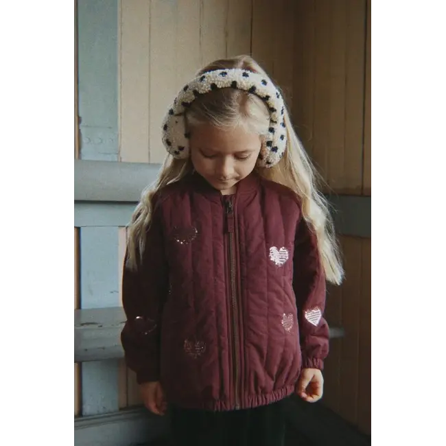 Konges Slojd JUNO SEQUIN BOMBER JACKET DECADENT CHOCOLATE