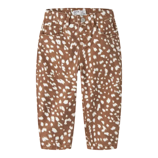 Name it BELLA BARREL DEER AOP PANTS 5550-TD