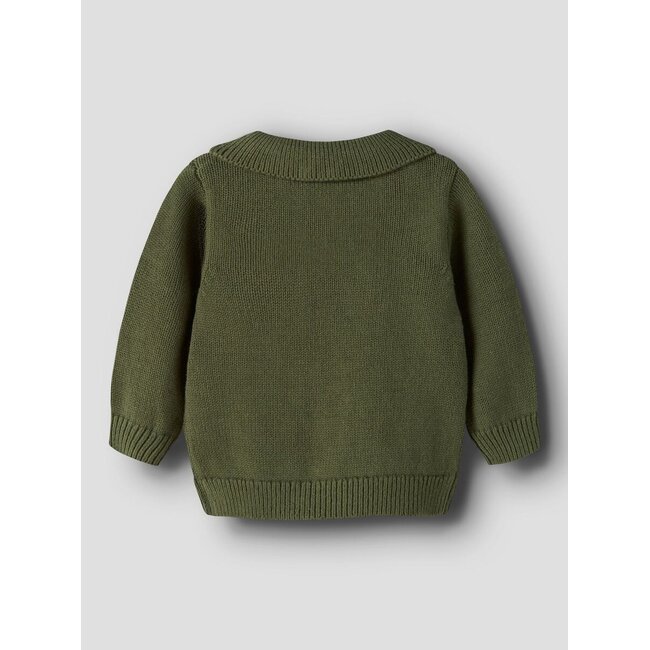 Lil' Atelier NBMOLO LS KNIT POLO LIL Cypress