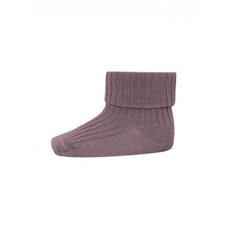 MP Denmark Wool rib baby socks - Dark Purple Dove