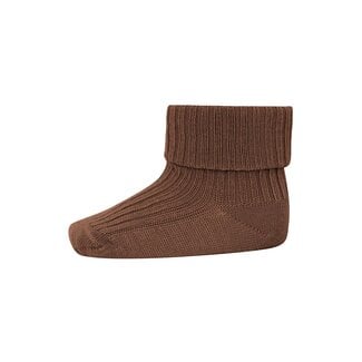 MP Denmark Wool rib baby socks - Peacan Pie