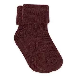 MP Denmark Wool rib baby socks Grape Skin