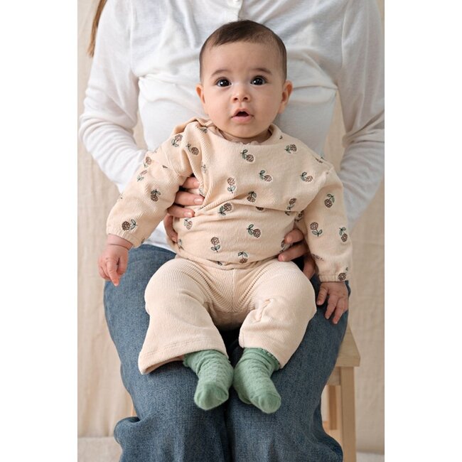 Feetje Flare broek velours rib - Lucky Bloombird