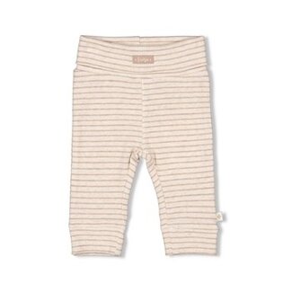 Feetje Broek rib met streep - Taupe melange