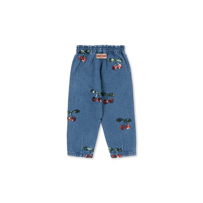 Konges Slojd MAGOT SEQUIN FRILL PANTS GOTS CHERRY SEQUIN