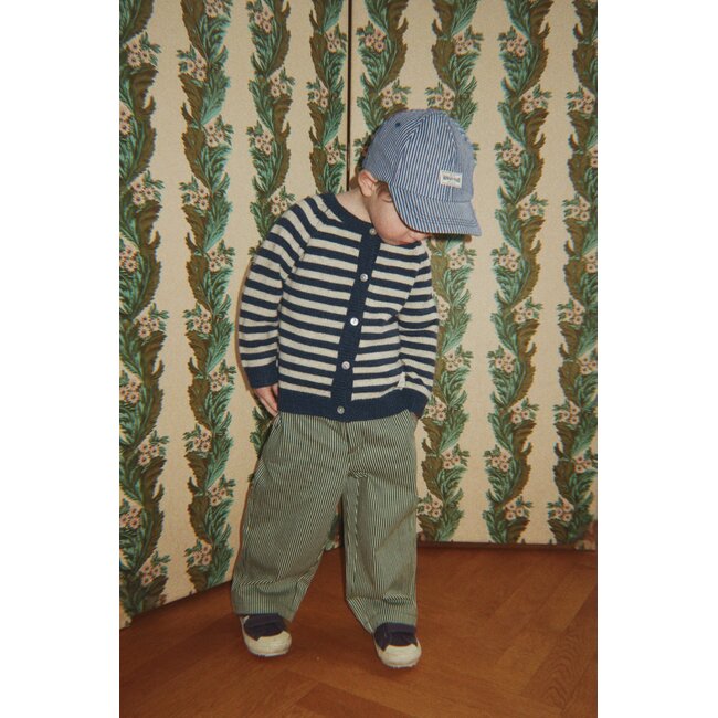 Konges Slojd LUC PANTS GOTS MILK VERTE STRIPE
