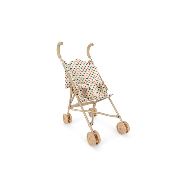 Konges Slojd DOLL STROLLER COEUR COLORÉ