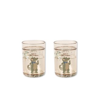 Konges Slojd 2 PACK GLITTER CUPS CROCODILE