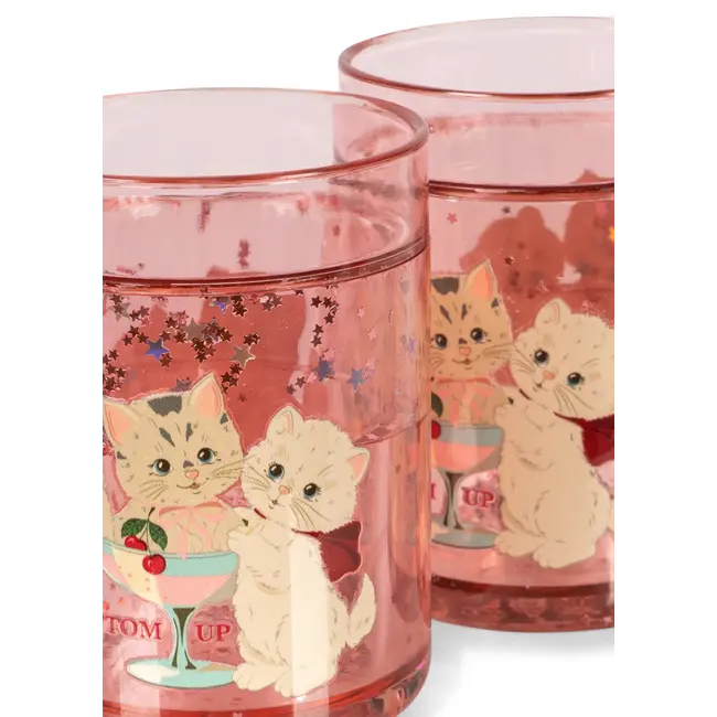 Konges Slojd 2 PACK GLITTER CUPS ROSE CAT