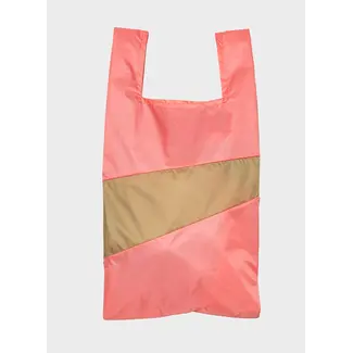 SUSAN BIJL The New Shopping Bag Coral & Moss Large