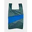 SUSAN BIJL The New Shopping Bag Pine & Blue Large