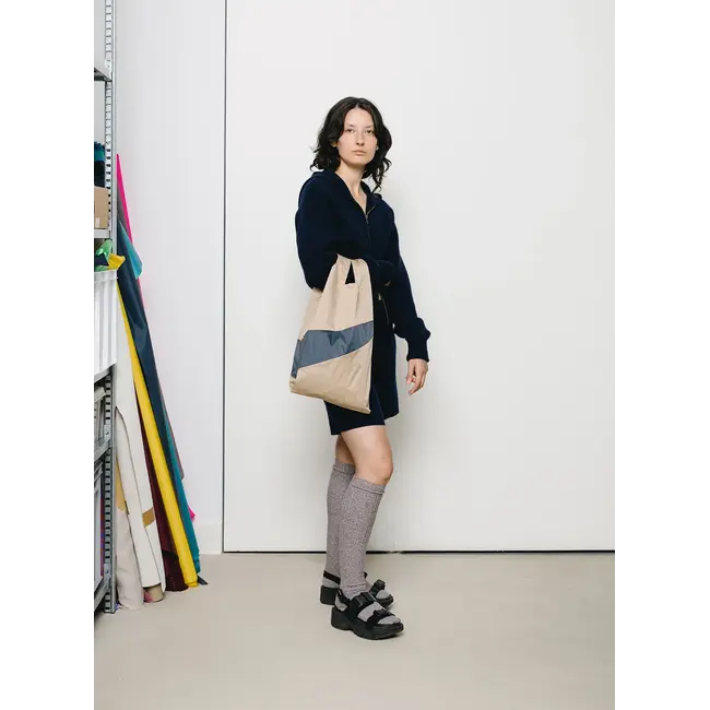 SUSAN BIJL The New Shopping Bag Almond & Tornado Medium